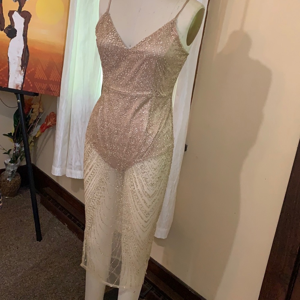 Fashion nova shimmery midi dress
